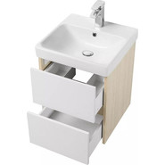 Тумба подвесная с раковиной Акватон Сканди 45 см 1A2516K0SDB20, белый/дуб верона фото 3