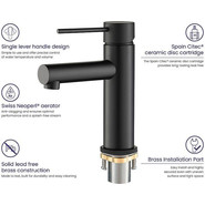 Смеситель для раковины Timo Saona 2361/03F, черный фото 4