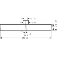 Верхний душ Hansgrohe Rainfinity 360 1jet 26231670, черный фото 2