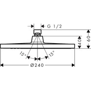 Верхний душ Hansgrohe Crometta S 240 1jet 26723000 фото 4