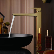 Смеситель для раковины высокий Hansgrohe Metropol 32512990, золото фото 2