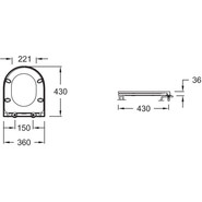 Сиденье с крышкой для унитаза Jacob Delafon Rodin+ микролифт E23280-00 фото 2