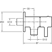 Вентиль угловой Jacob Delafon Cuff E37317-CP фото 2