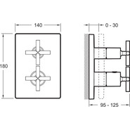 Смеситель для ванны с термостатом Jacob Delafon Modulo E75395-CP фото 3