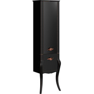 Пенал напольный Aqwella Clarberg Borgia 48 см BOR0548BLK, универсальный, черный матовый/патина медь фото 