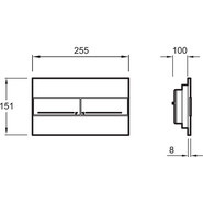 Кнопка смыва Jacob Delafon E4316-38R, хром велюр фото 2