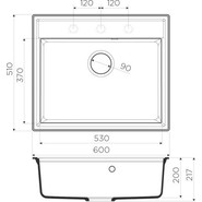 Кухонная мойка Omoikiri Daisen 60-BL 4993622, чёрный, Цвет производителя: чёрный фото 2