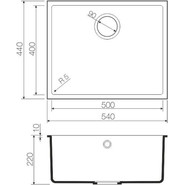Кухонная мойка Omoikiri Bosen 54-U-BL 4993161, чёрный, Цвет производителя: чёрный фото 3