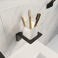 Стакан для зубных щеток Iddis Slide SLIBSG1i45, цвет чёрный фото 3