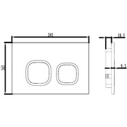 Кнопка смыва Iddis Unifix UNI40MWi77, белый матовый фото 2
