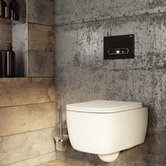 Кнопка смыва Iddis Unifix UNI71MBi77, черный матовый фото 2