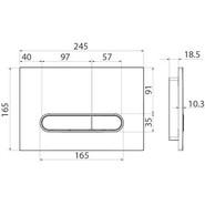 Кнопка смыва Iddis Unifix UNI71MBi77, черный матовый фото 3
