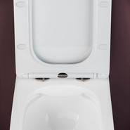 Унитаз подвесной безободковый ceramicanova Metric Rimless CN3007 с тонкой крышкой микролифт, Цвет производителя: белый фото 6