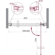 Душевая дверь BelBagno 60 см MARMI-B-1-60-C-Cr (стекло 8 мм), хром/прозрачное фото 3
