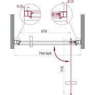 Душевая дверь BelBagno 80 см MARMI-B-1-80-C-Cr (стекло 8 мм) хром/прозрачное фото 3