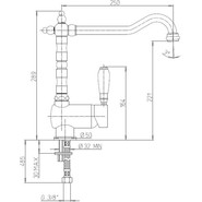 Смеситель для кухни Paini Cox 78F35881ANTKM, бронза фото 4