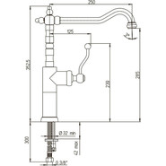 Смеситель для кухни Paini Duomo 88F3572LL2SKM, бронза фото 4