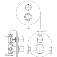 Смеситель для душа с термостатом Paini Cox 78CR690TH, хром фото 3