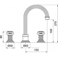 Смеситель для раковины Cezares APHRODITE-BLS2-A-03/24-O, золото фото 3