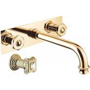 Смеситель для раковины настенный Cezares APHRODITE-BLS2-03/24-Sw, золото фото 