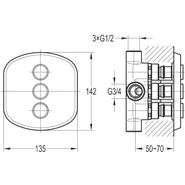 Переключатель на 3 положения Cezares GLOBO-F-DEV3-B-01 фото 2