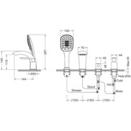 Смеситель для ванны Timo Helmi 4020/03Y, черный матовый фото 2