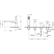 Смеситель для ванны Timo Torne 4330/17Y, золото матовое фото 2