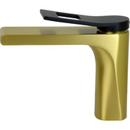 Смеситель для раковины Bronze de Luxe Element EL02GB, матовое золото/черный, Цвет производителя: золото матовое фото 2