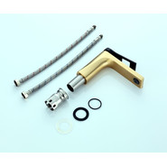 Смеситель для раковины Bronze de Luxe Element EL02GB, матовое золото/черный, Цвет производителя: золото матовое фото 3