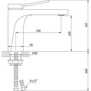 Смеситель для раковины Bronze de Luxe Element EL02GB, матовое золото/черный, Цвет производителя: золото матовое фото 6