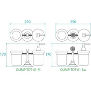 Дозатор для жидкого мыла со стаканом Cezares Olimp OLIMP-TDT-01-M фото 2