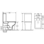 Унитаз-компакт CeramaLux Rimless 1218A с крышкой микролифт (арматура Geberit) фото 2