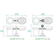 Стакан с мыльницей Cezares Olimp OLIMP-STT-01-Sw фото 2