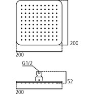 Верхний душ Ideal Standard Silk Black Idealrain Cube M1 B0024XG, черный матовый фото 4