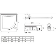 Акриловый поддон Jacob Delafon Flight Pure 90x90 см E62323-00 фото 5