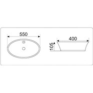 Раковина-чаша CeramaLux N 55 см 9436 фото 2