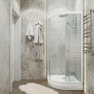 Душевое ограждение Triton Стандарт А1 Аква Полосы 90х90 см, белый/узор фото 4