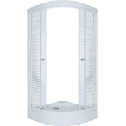 Душевое ограждение Triton Стандарт А1 Аква Полосы 90х90 см, белый/узор фото 