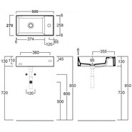 Раковина подвесная Simas Agile 50 см AG50 bi*1 фото 3