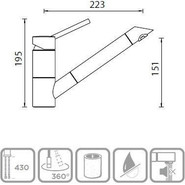 Смеситель для кухни Schock SC-200 710173, хром/бронза фото 2