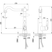 Смеситель для кухни Lemark Villa LM4805B, бронза фото 3