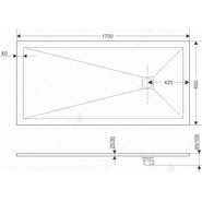 Каменный поддон RGW ST-178G 170x80 см 14152817-02, графит фото 6