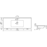 Раковина врезная на столешницу ceramicanova Element 121 см CN7006 фото 2