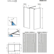 Душевое ограждение Radaway Modo X Black III 100x90 см (стекло 10 мм), черный/прозрачное фото 4