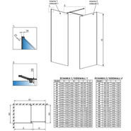 Душевое ограждение Radaway Modo New Black III Frame 100x90 см (стекло 8 мм), черный/прозрачное фото 4