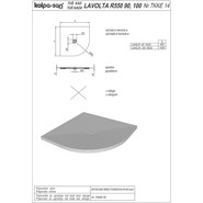 Мраморный поддон Kolpa-San Lavolta R 90x90 см фото 3