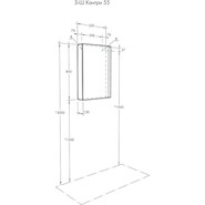 Зеркало-шкаф Акватон Кантри 55 см 1A257702AHB20, белый глянцевый/дуб верона фото 6