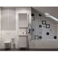 Зеркало-шкаф Акватон Кантри 55 см 1A257702AHB20, белый глянцевый/дуб верона фото 3