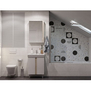 Зеркало-шкаф Акватон Кантри 55 см 1A257702AHB20, белый глянцевый/дуб верона фото 5