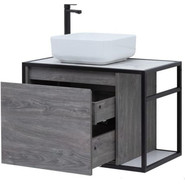 Тумба подвесная со столешницей Aquanet Nova Lite Loft 75 см 261654, дуб рошелье L фото 2